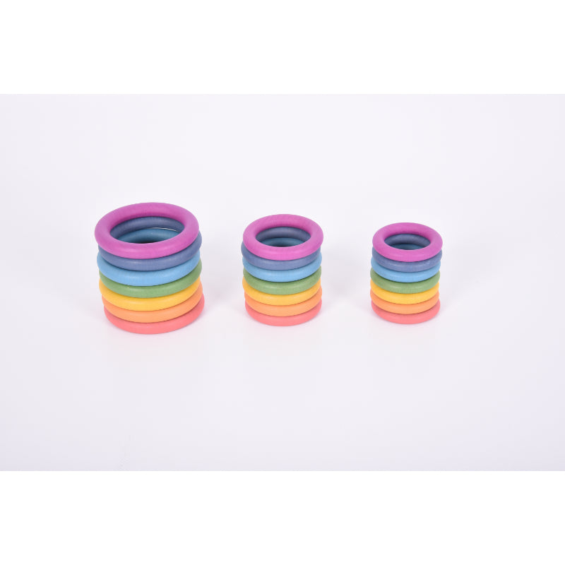 Rainbow Wooden Rings