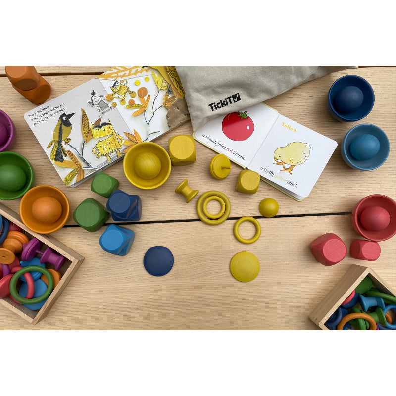 Rainbow Wooden Rings