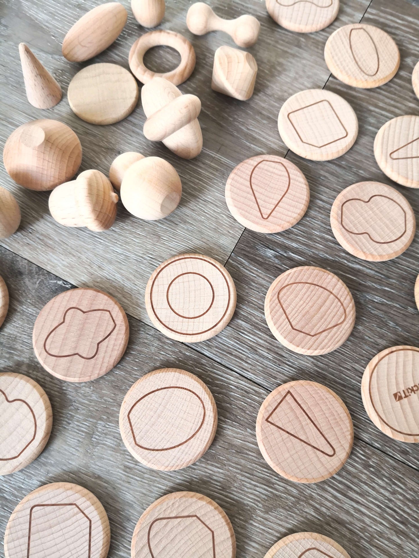 Wooden treasures touch and match