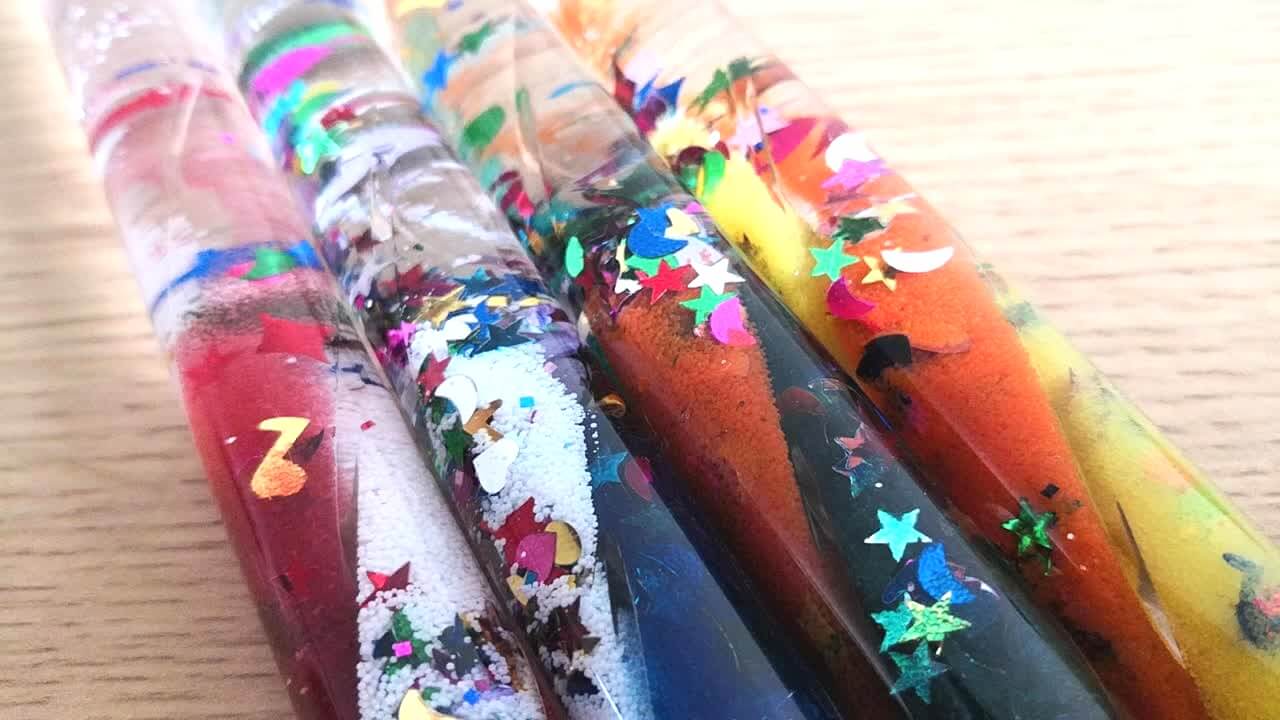 Glitter tubes sensory 4 pack