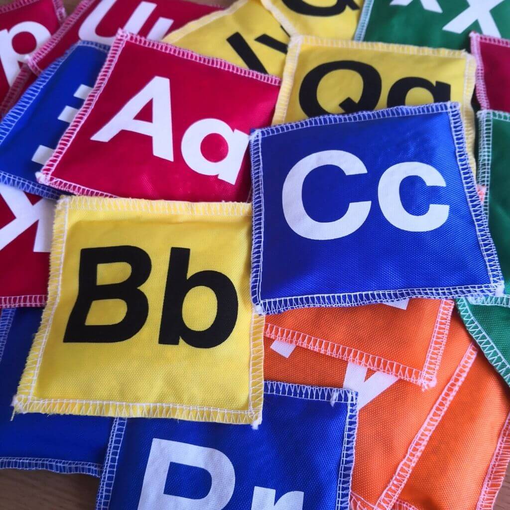 Alphabet bean bags - Gross Motor Skills
