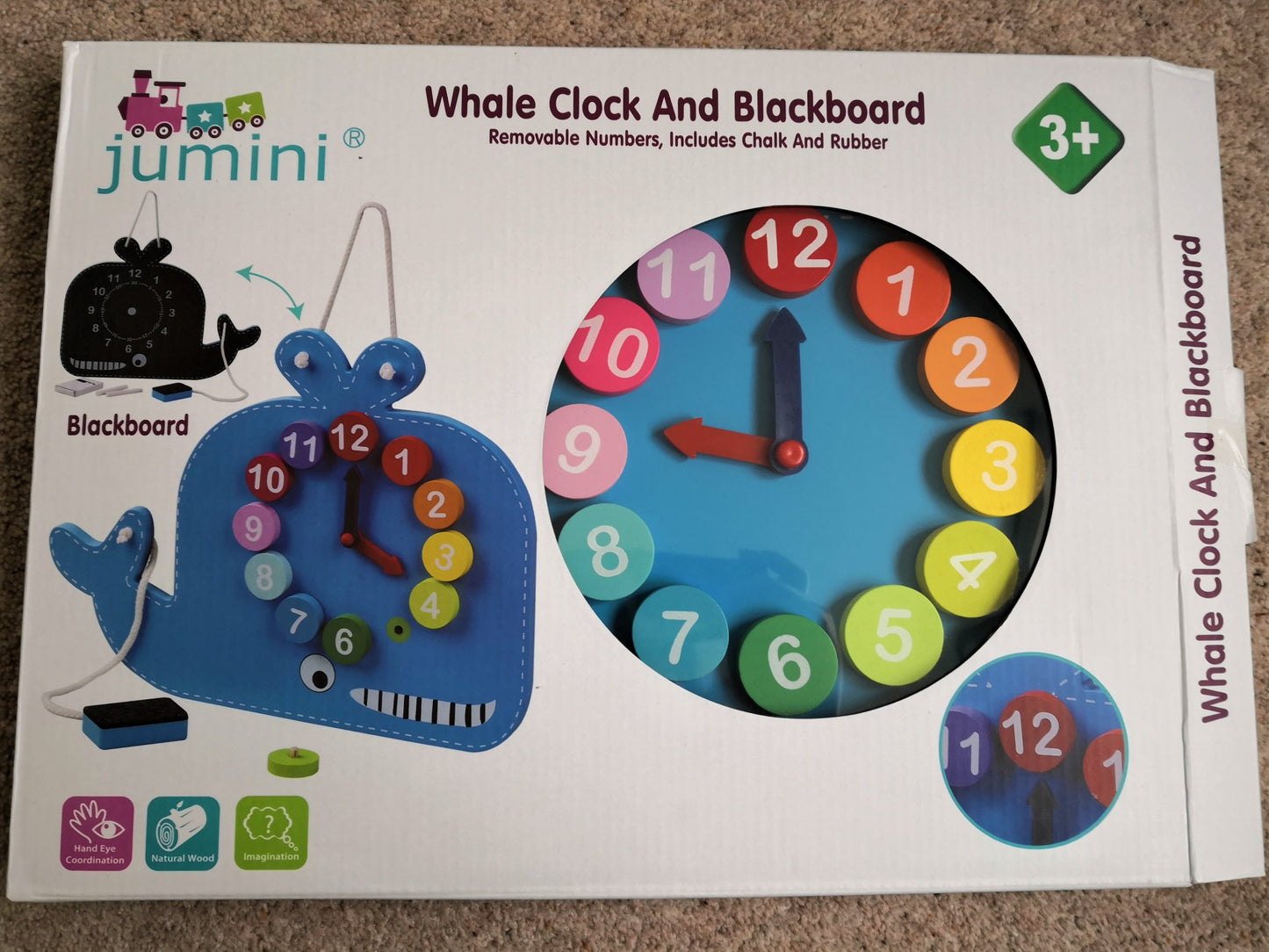 Wooden Whale Clock
