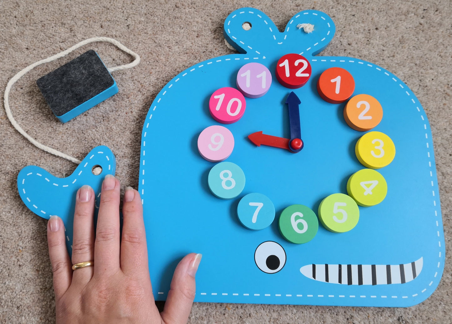 Wooden Whale Clock
