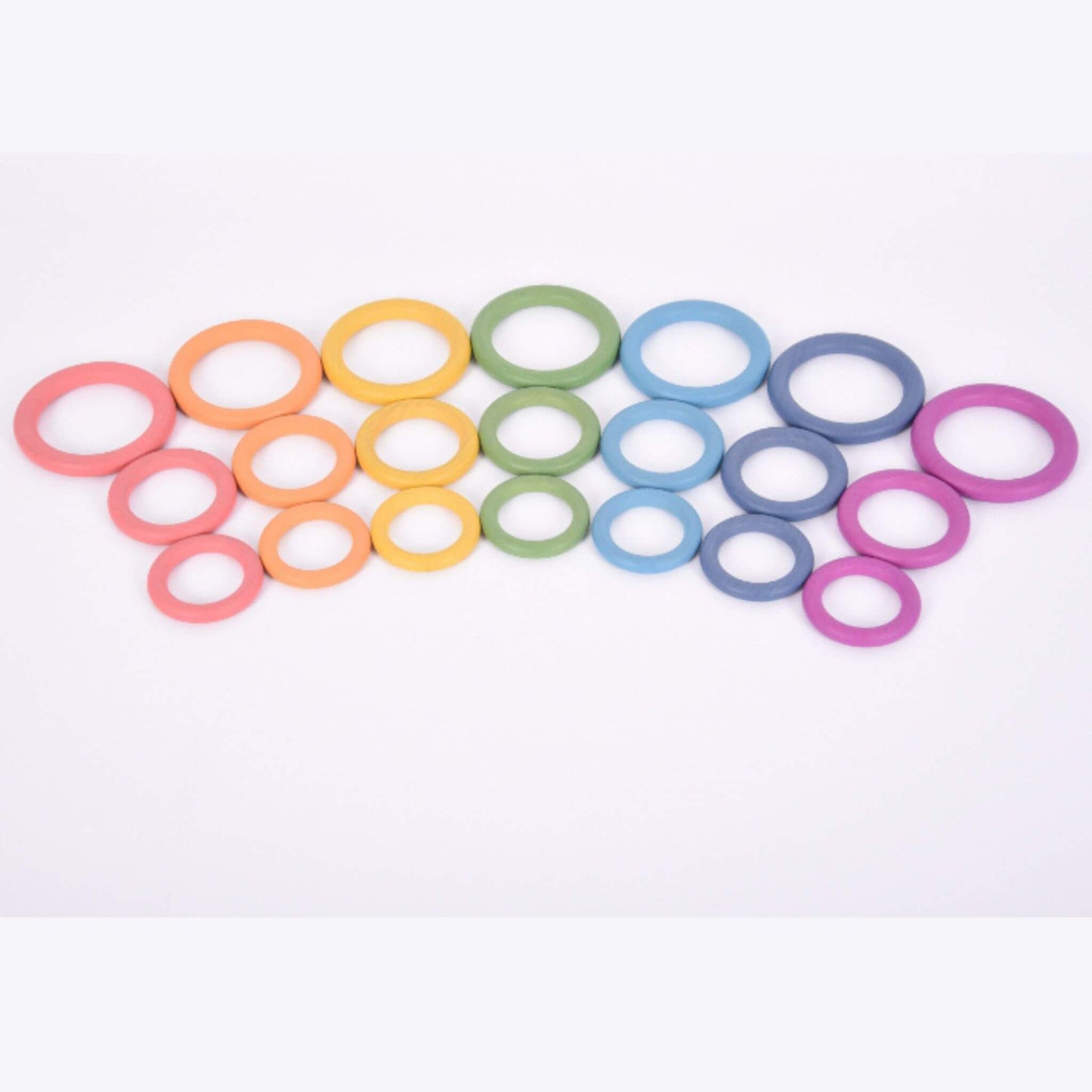 Rainbow Wooden Rings