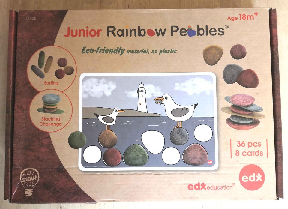 Eco friendly junior rainbow pebbles