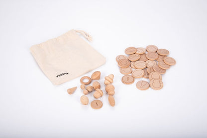 Wooden treasures touch and match