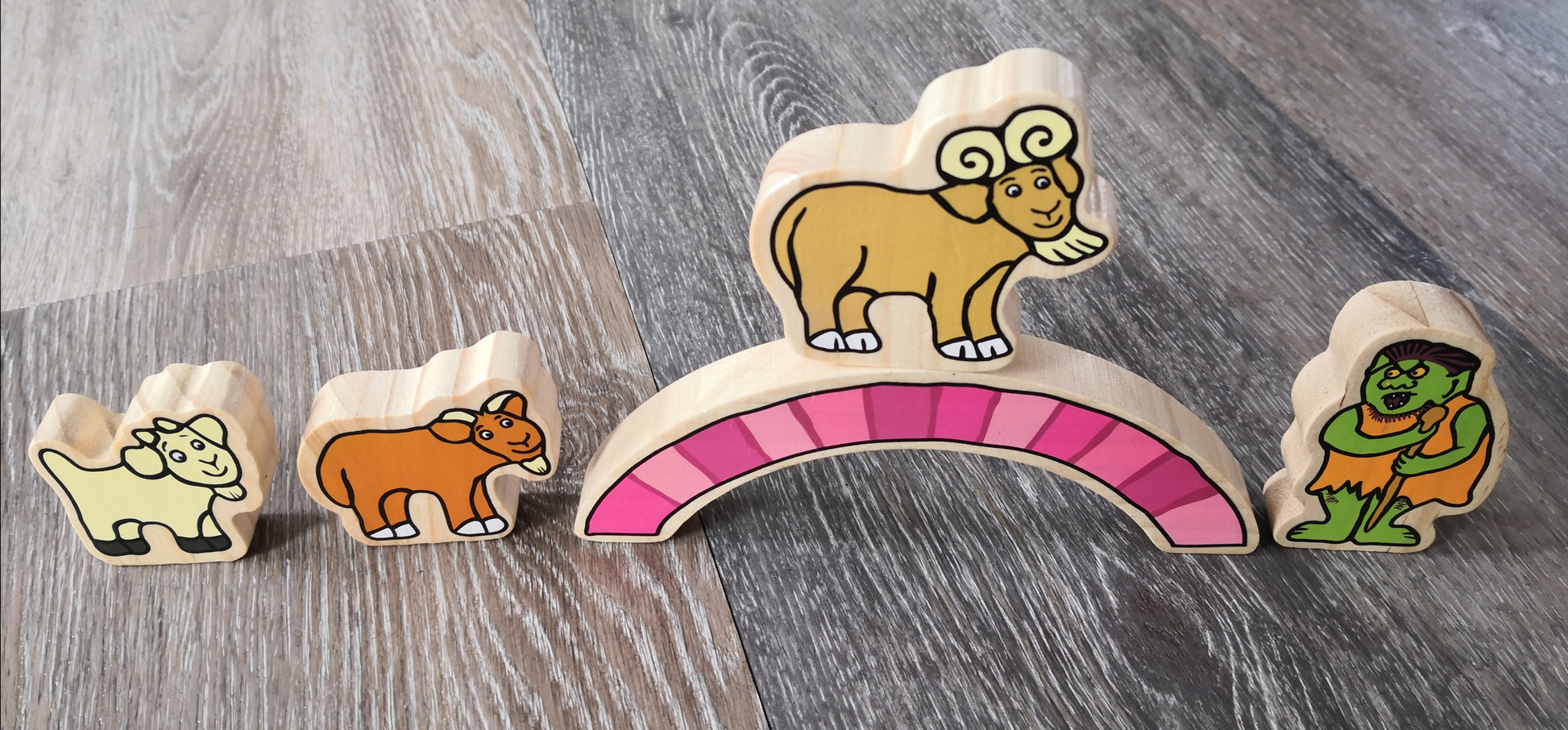 Billy goats gruff characters - yellow door