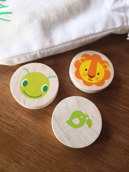 Clever cat - wooden matching memory game