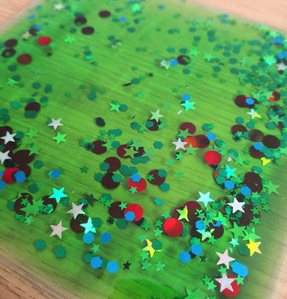 Sensory Gel Shapes with Glitter