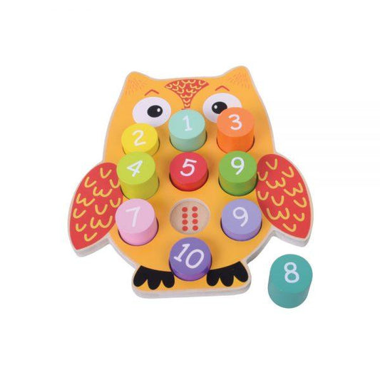 Owl blocks with numbers-Squidling Toys