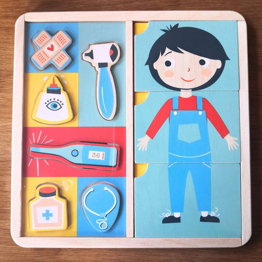Ouch puzzle - Wooden Body Puzzle