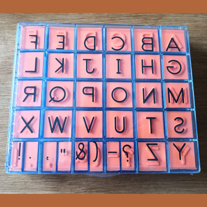 Uppercase Alphabet Rubber Stamps