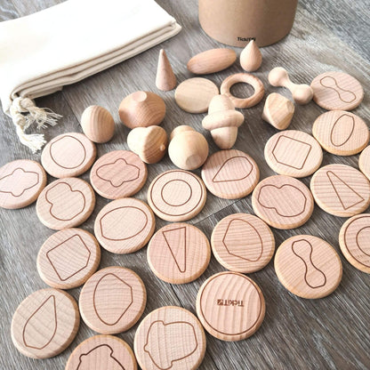 Wooden treasures touch and match