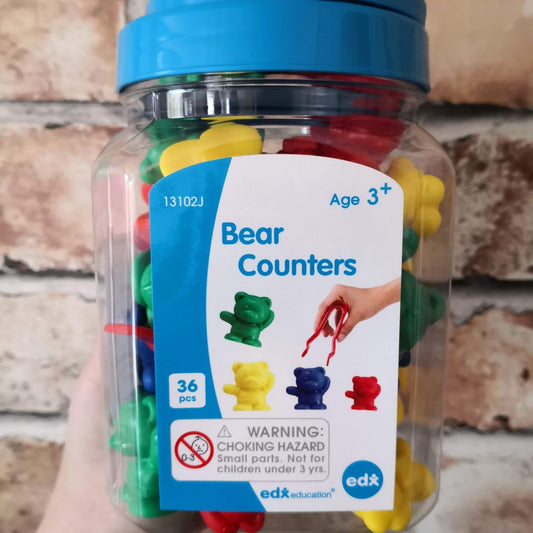 Teddy bear counters pk36 with tweezers