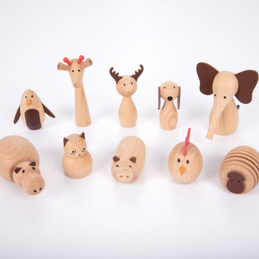 Wooden Animal Friends - Pk10