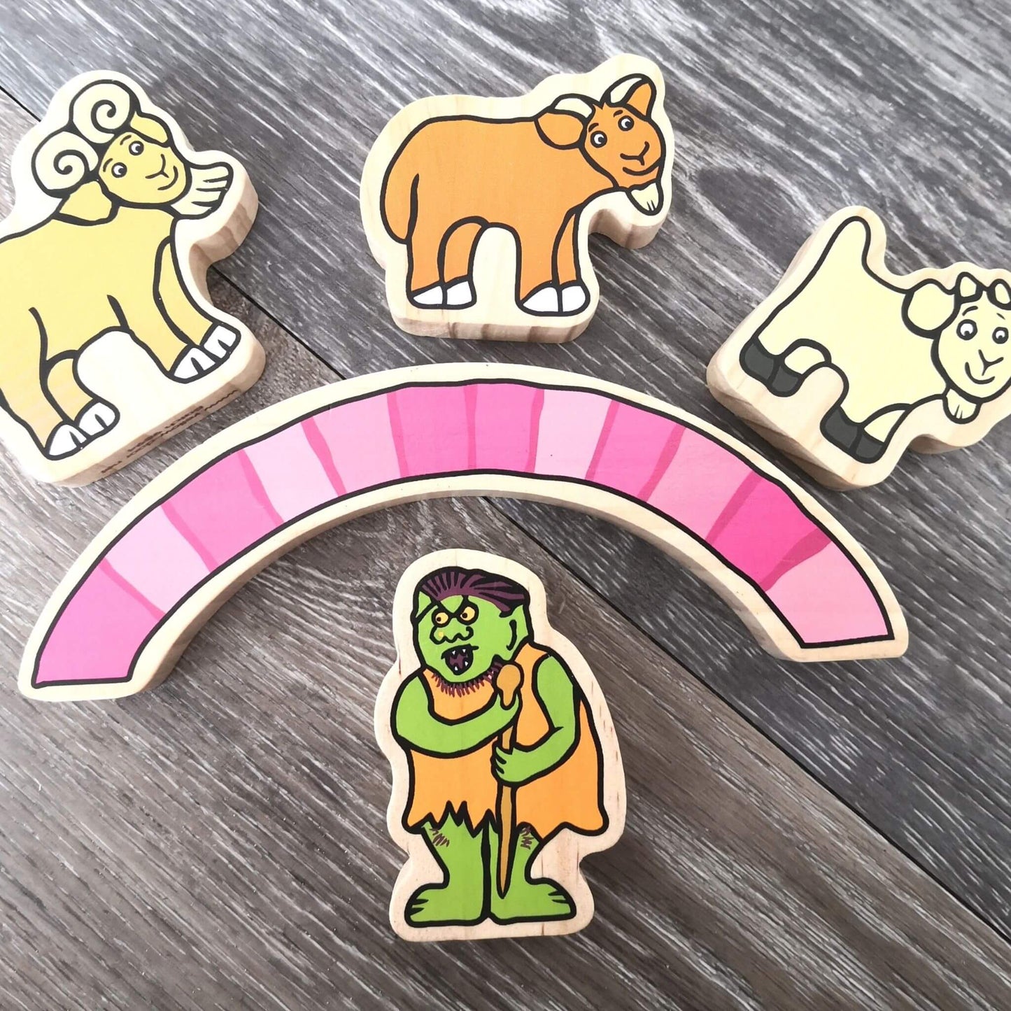 Billy goats gruff characters - yellow door