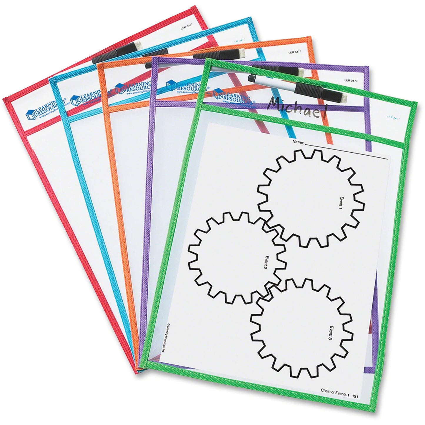 Wipe-Clean Pockets (Set of 5)