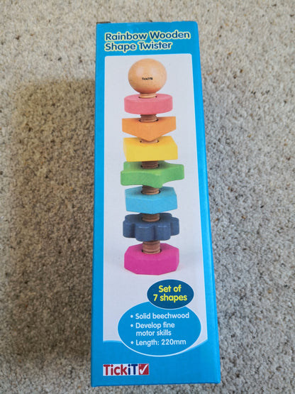Rainbow Wooden Shape Twister