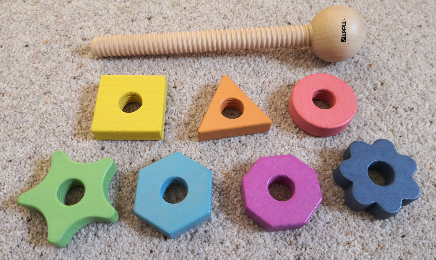 Rainbow Wooden Shape Twister