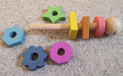 Rainbow Wooden Shape Twister
