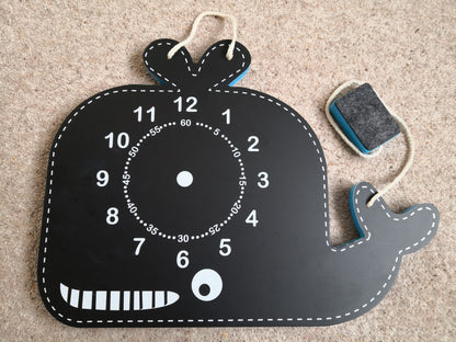 Wooden Whale Clock